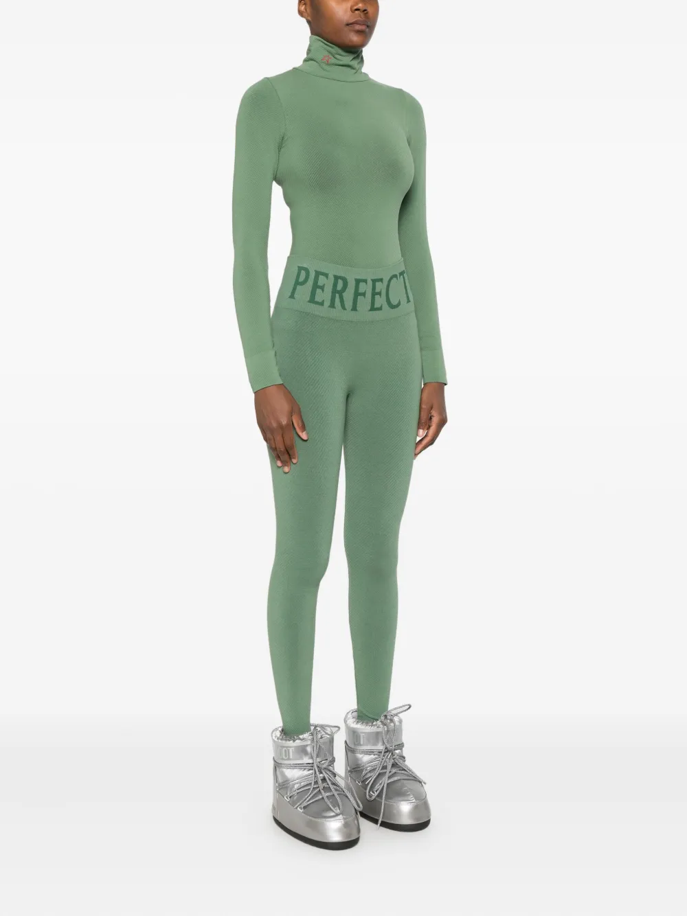 Perfect Moment Legging met logoband Groen
