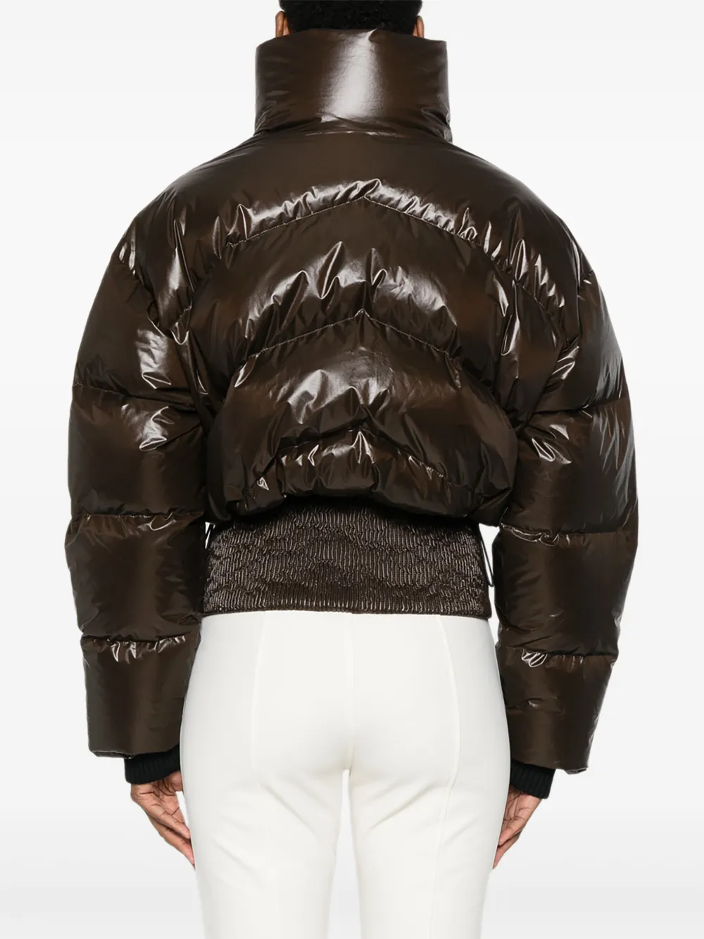 Perfect Moment Auretta Down Bomber Jacket L In Brown