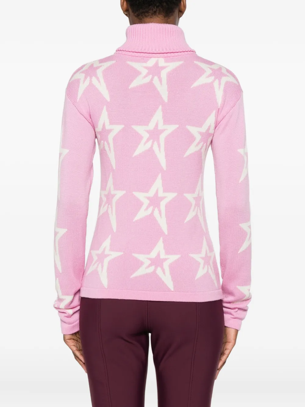 Perfect Moment Star Dust Wool Turtleneck Sweater In Multi