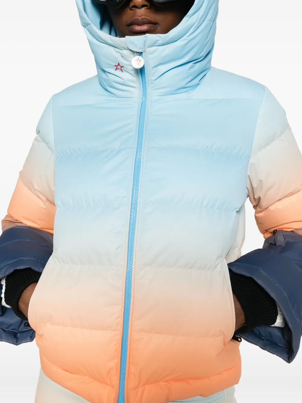 Perfect Moment Polar Flare Down Jacket Xl In Blue