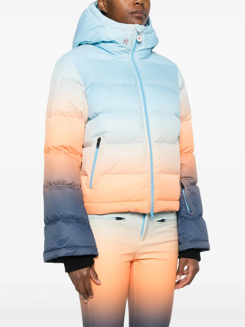 Perfect Moment Polar Flare Down Jacket Xl In Blue