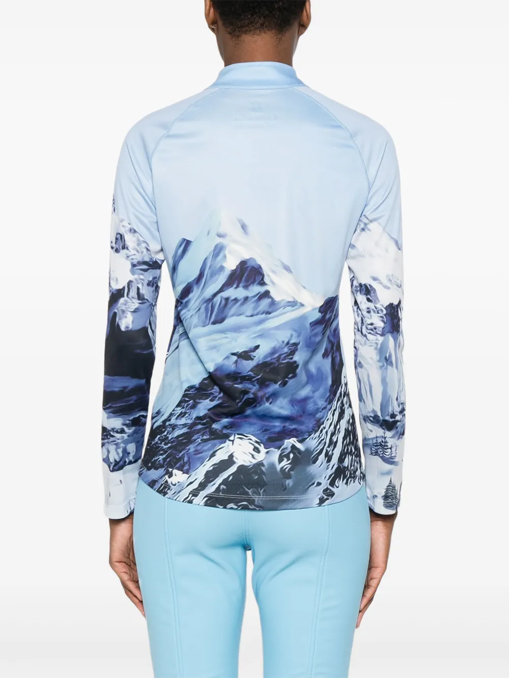 Perfect Moment Top met bergprint Blauw