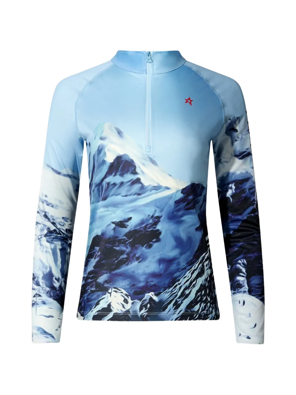 Perfect Moment Top met bergprint Blauw