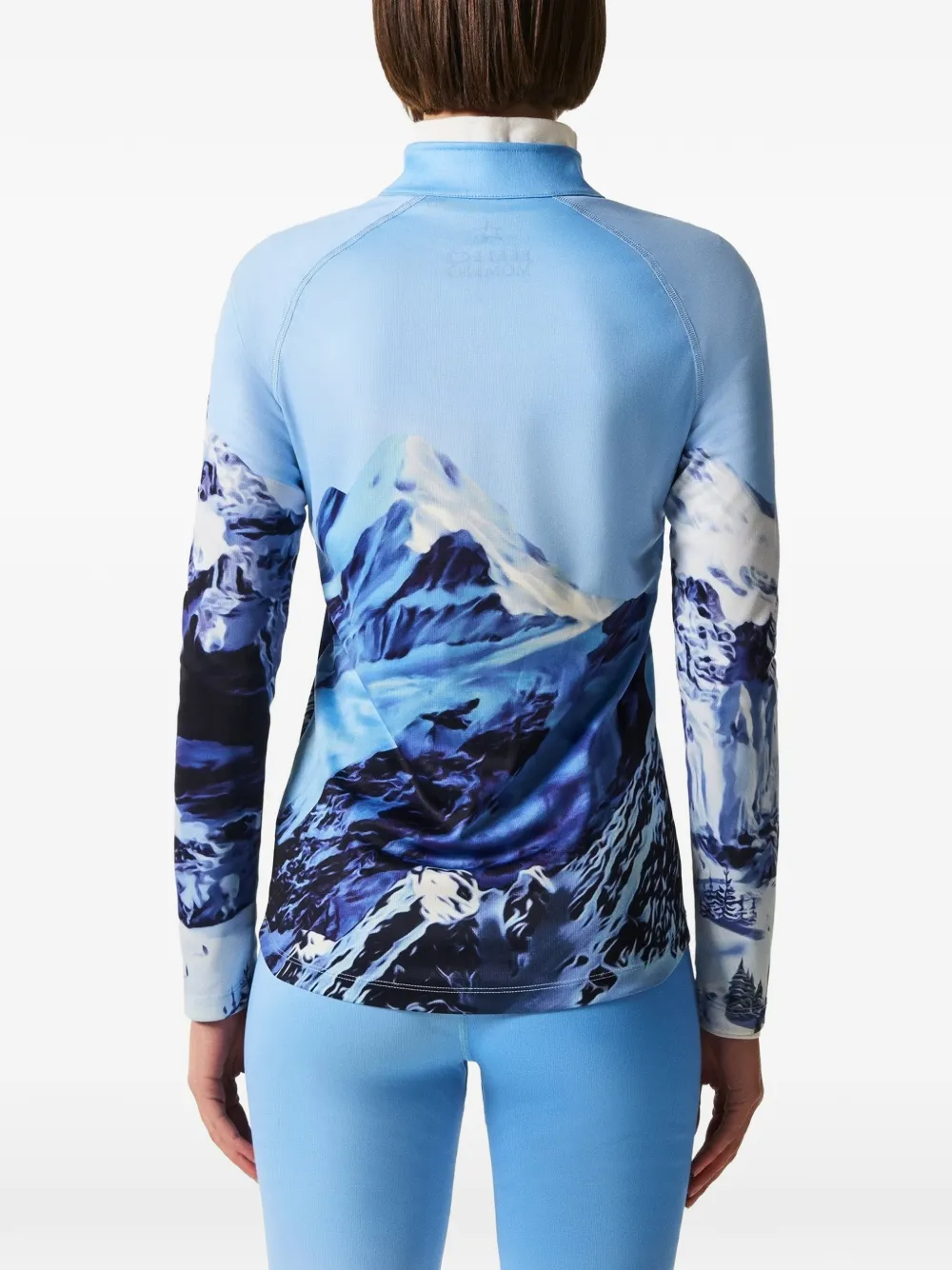 Perfect Moment Top met bergprint Blauw