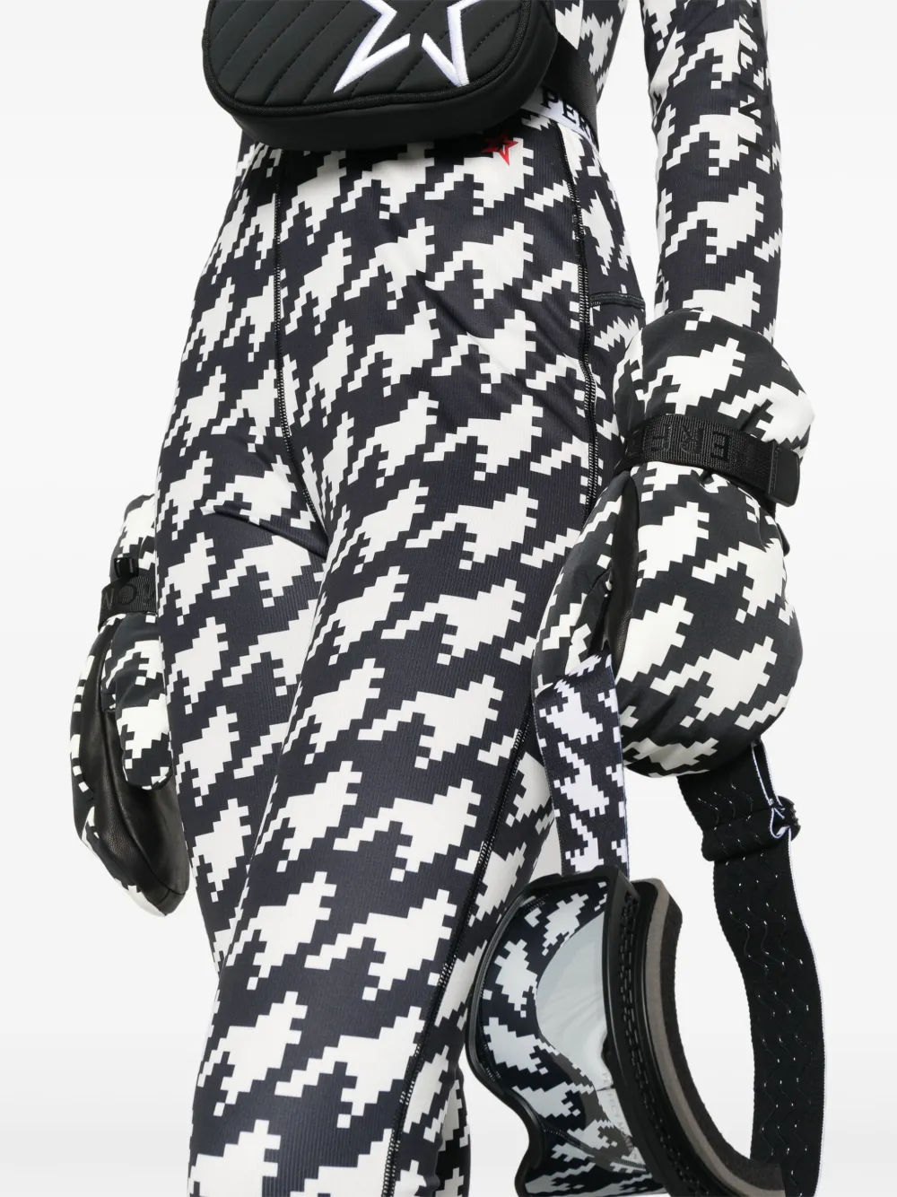 Perfect Moment Legging met pied-de-poule print Zwart