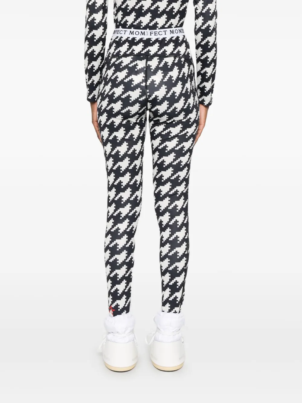 Perfect Moment Legging met pied-de-poule print Zwart