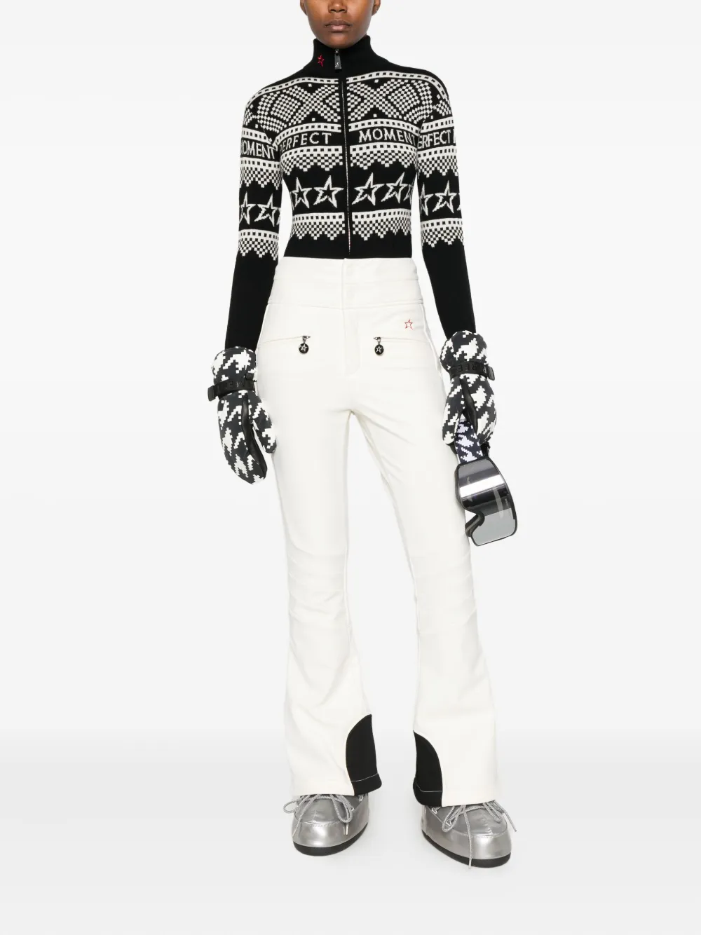 Perfect Moment High-waist Aurora Flare Ski Pant In White