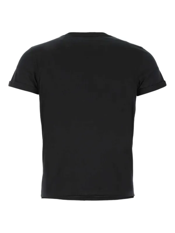 Saint Laurent Tシャツ ロゴプリント 綿 ブラック Mサイズ Saint Laurent logo-print Cotton t-shirt | Black | FARFETCH