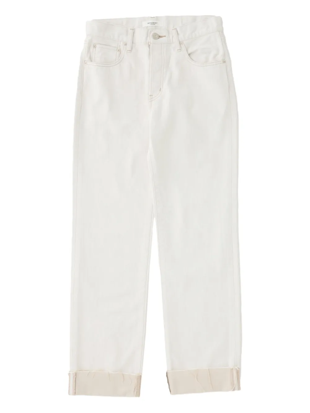Moussy Vintage Jeans a vita alta - WHITE