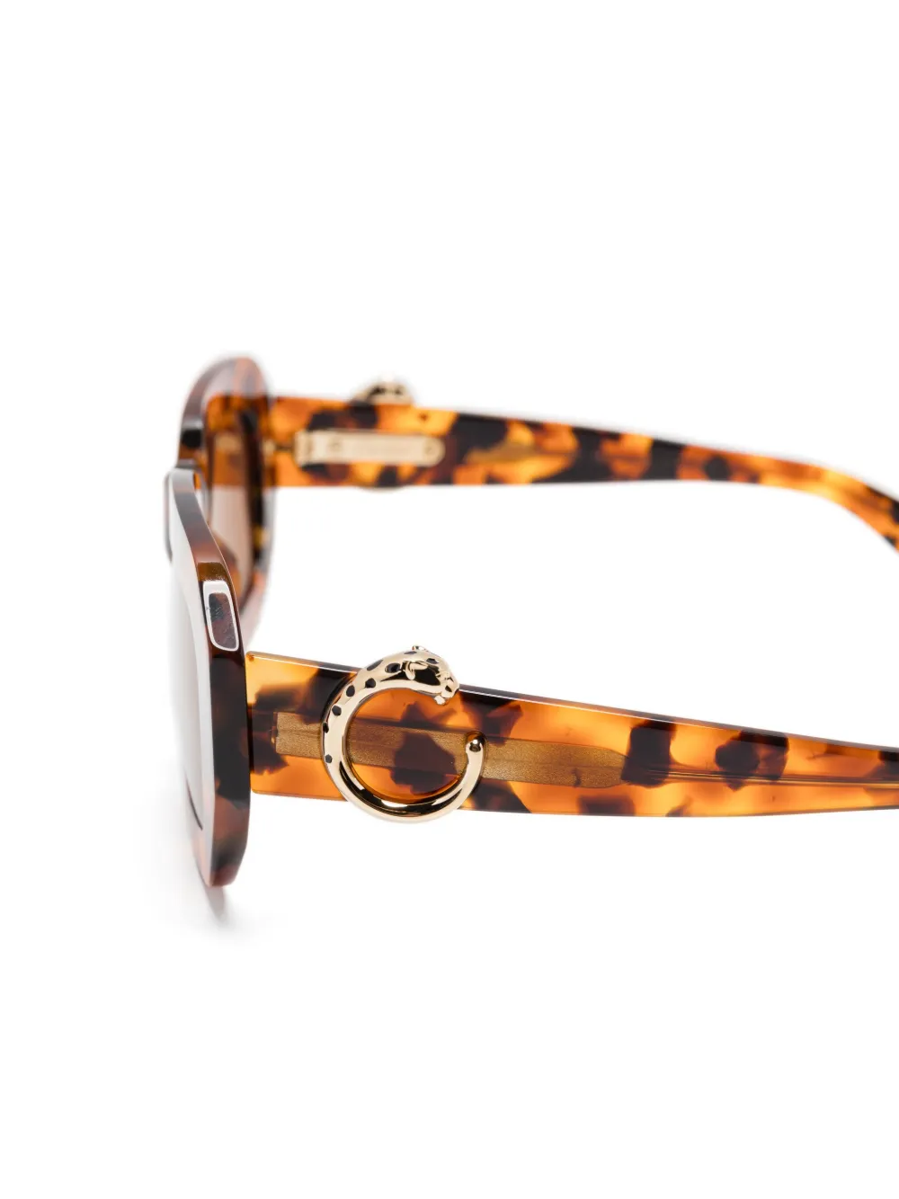 Cartier Eyewear Zonnebril met vierkant montuur Bruin