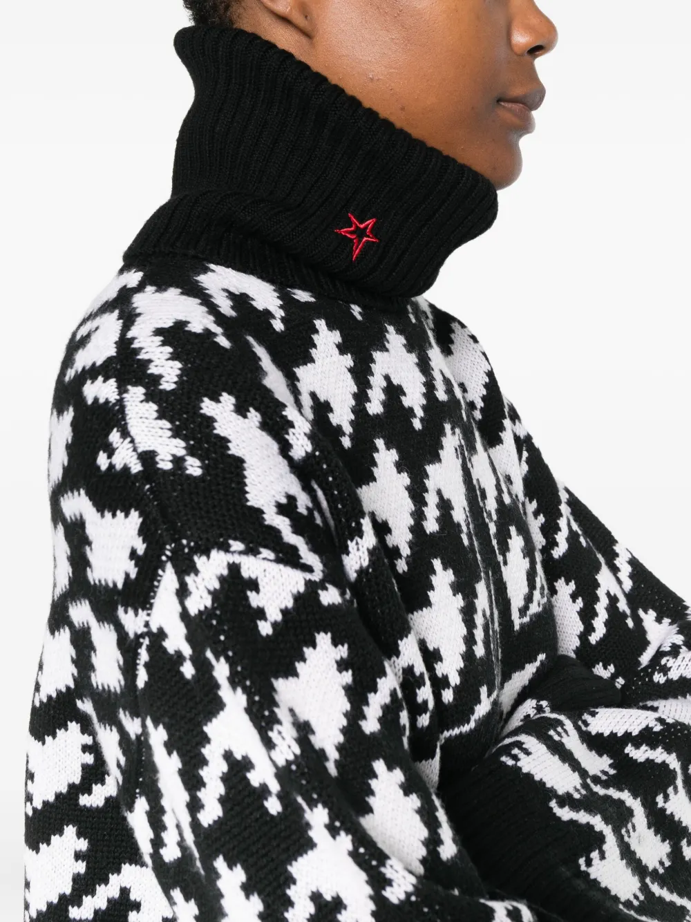 Perfect Moment Trui met pied-de-poule patroon Zwart