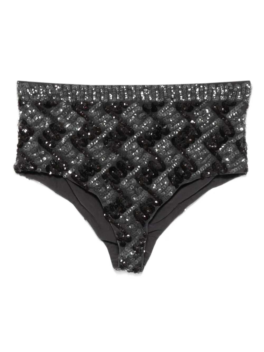 P.A.R.O.S.H. patterned sequin-embellished mini shorts Grijs
