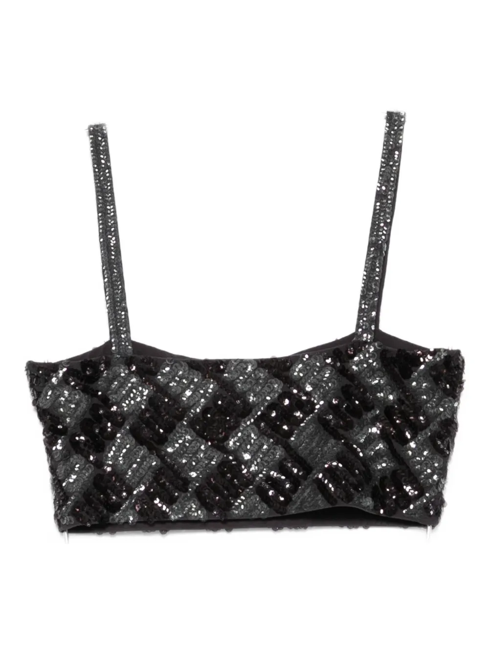 P.A.R.O.S.H. Top met geometrische pailletten Grijs