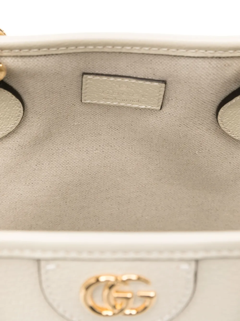 Pre-owned Gucci Medium Ophidia Tote Bag In Neutral