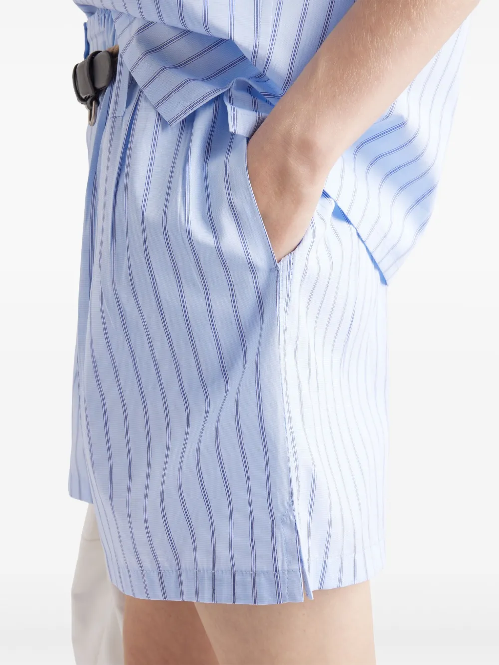 Prada Katoenen shorts Blauw