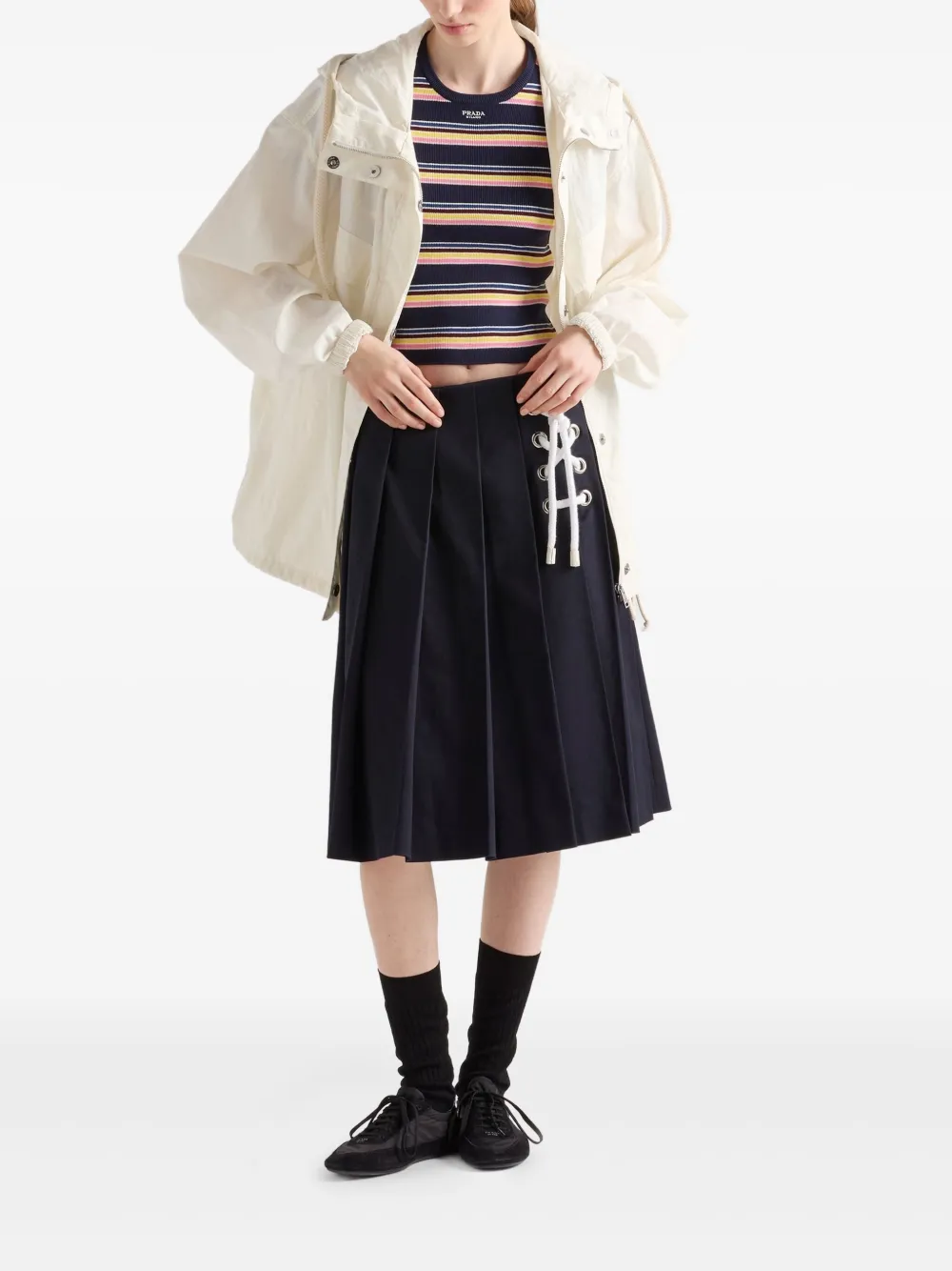 Prada Camiseta com listra | Camisetas | Image 2
