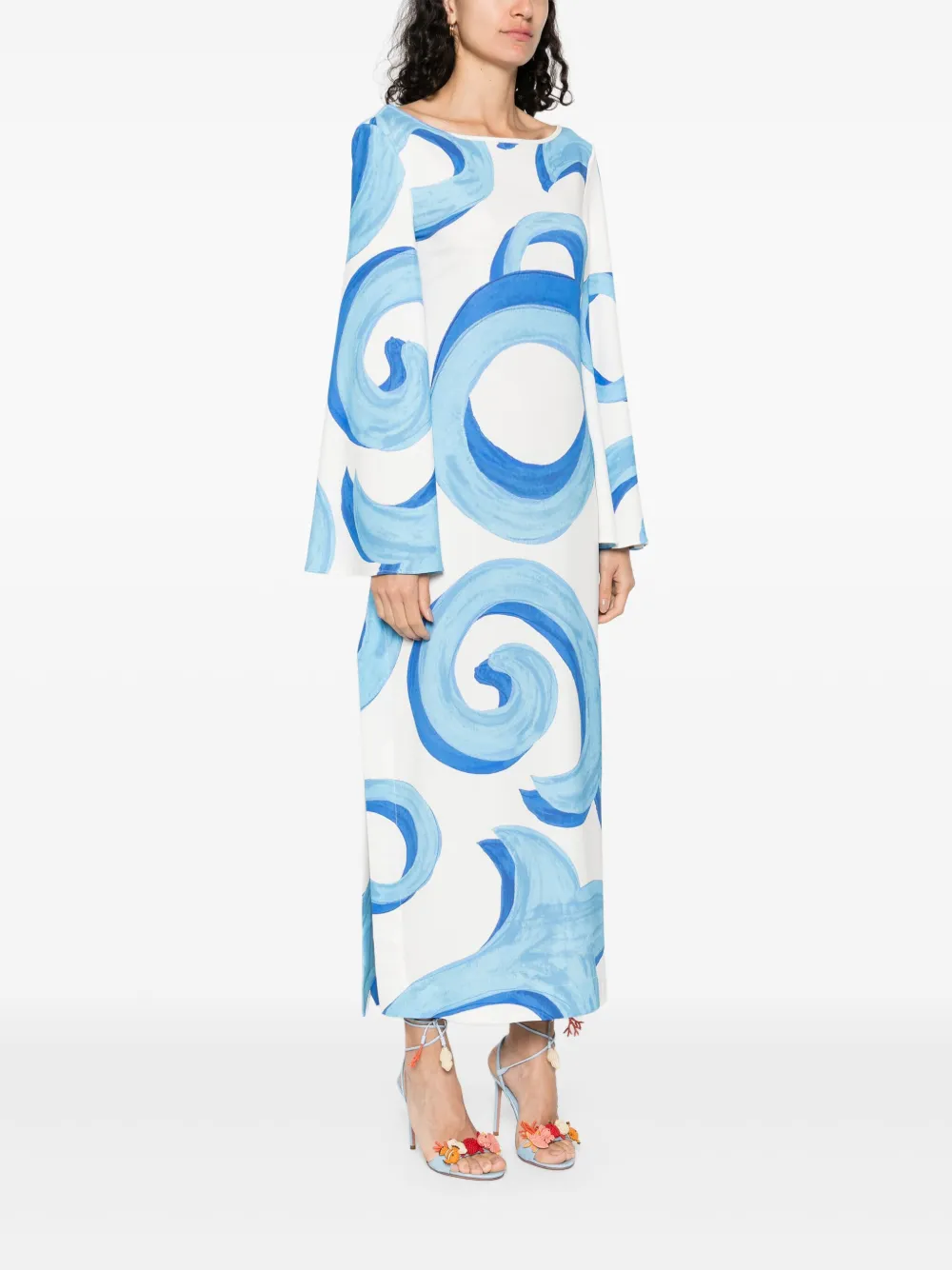 Themis Z Abstract-pattern Midi Dress