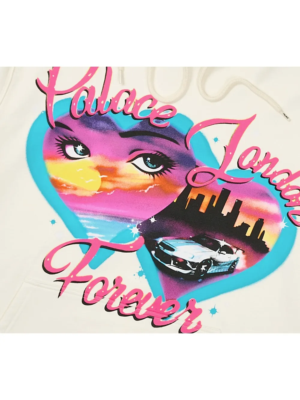 Palace Forever hoodie Wit