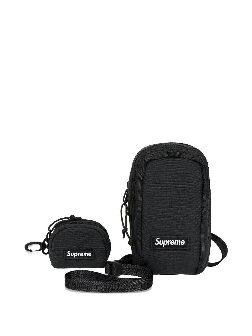 Supreme logo-patch Black cross body bag - Zwart