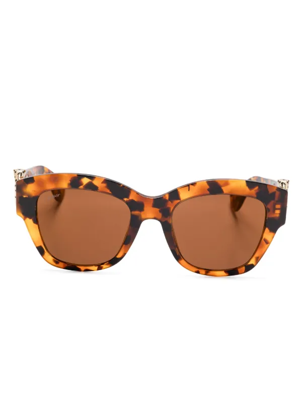 Cartier Eyewear パンテール サングラス | ブラウン | FARFETCH JP