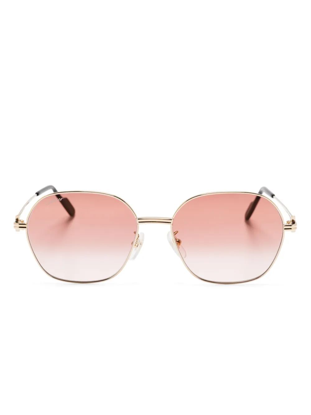 Cartier Eyewear Zonnebril met rond montuur Goud