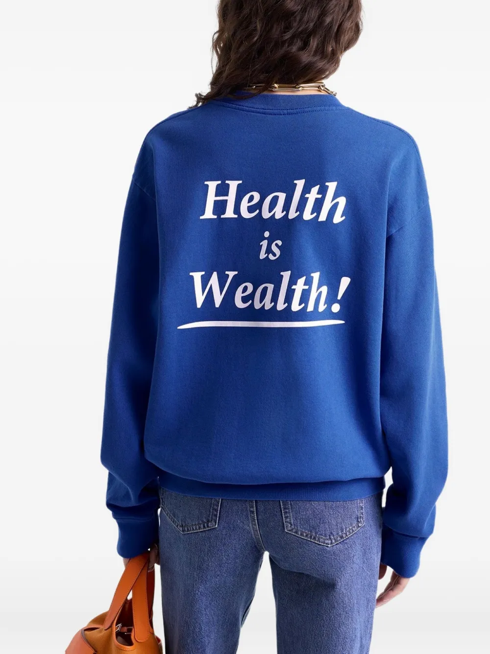 Sporty & Rich Health is Wealth trui Blauw