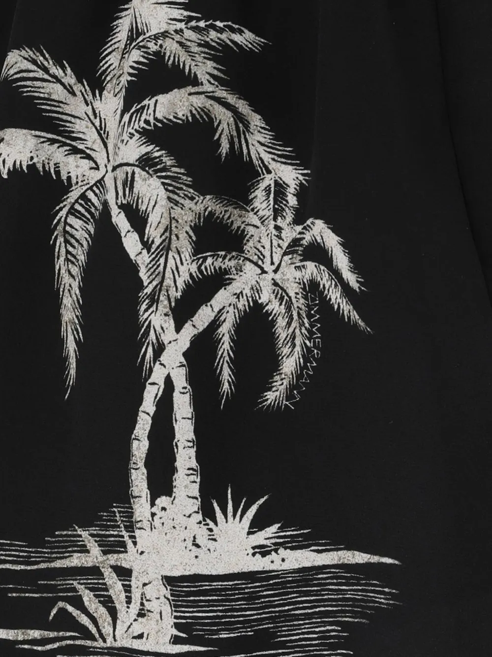 ZIMMERMANN Mini-rok met palmboomprint Zwart