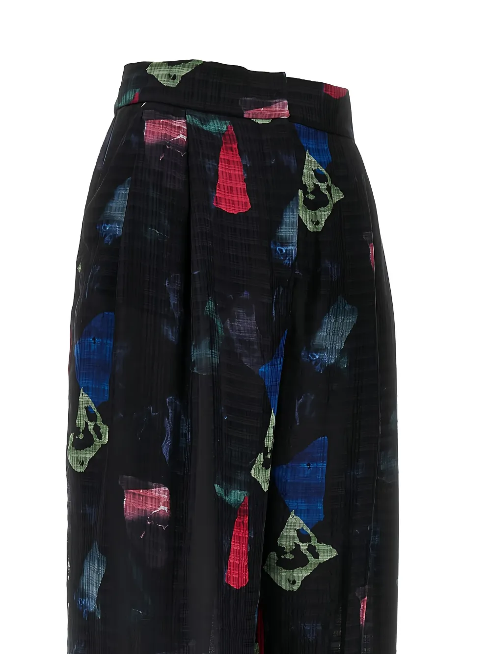 Emporio Armani graphic-print trousers - Zwart