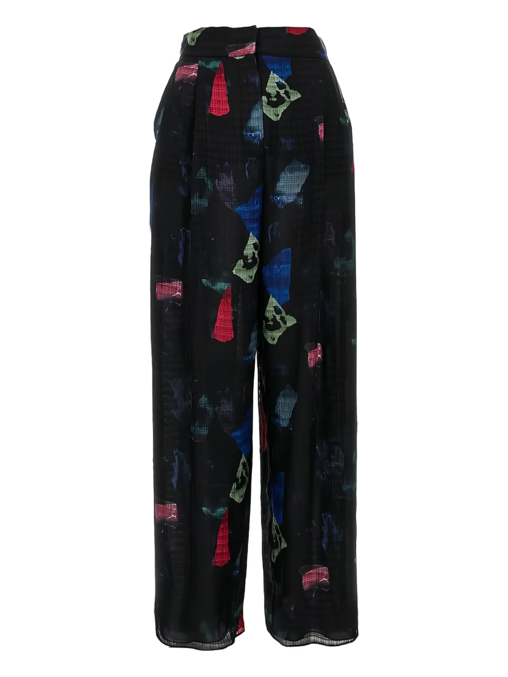 Emporio Armani Broek met grafische print Zwart