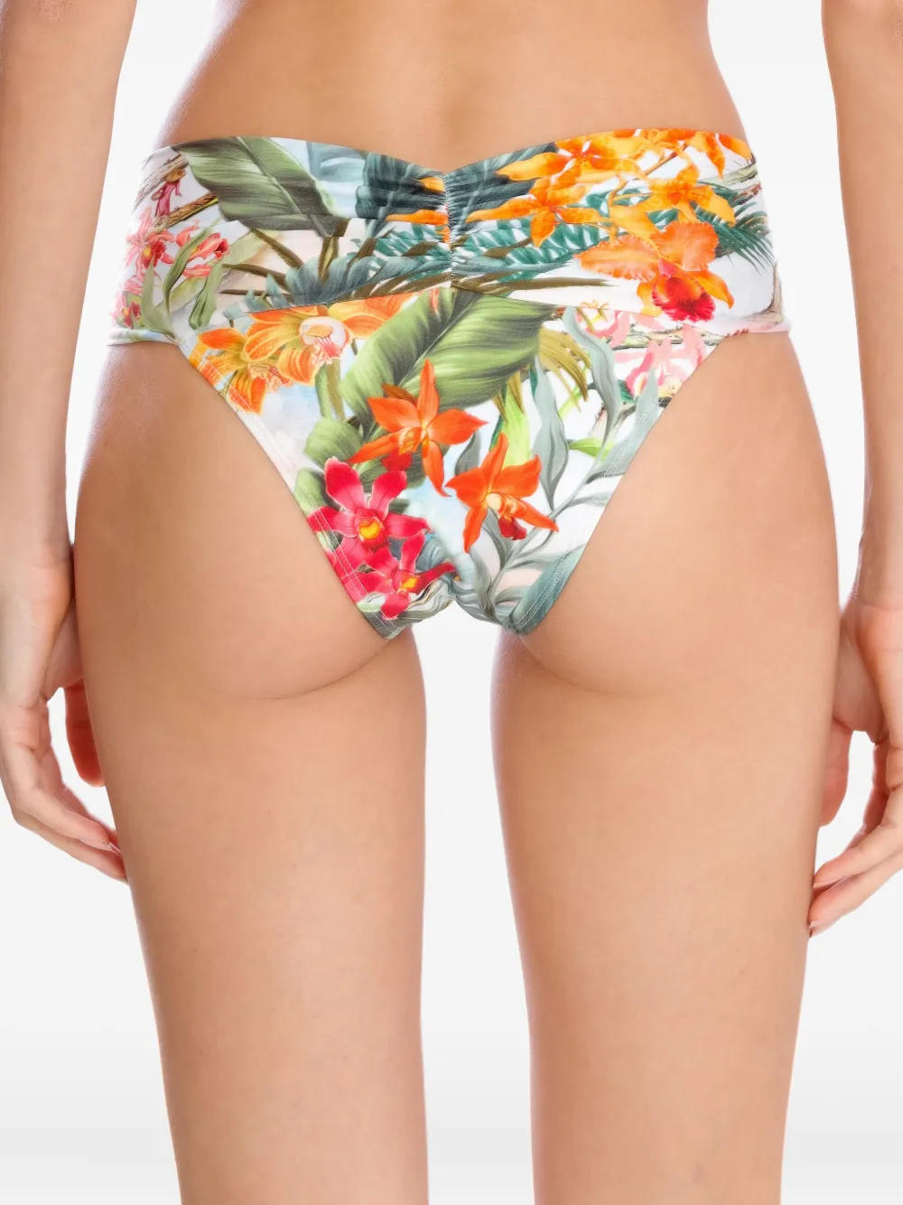 Lygia & Nanny floral-print gathered bottom Wit