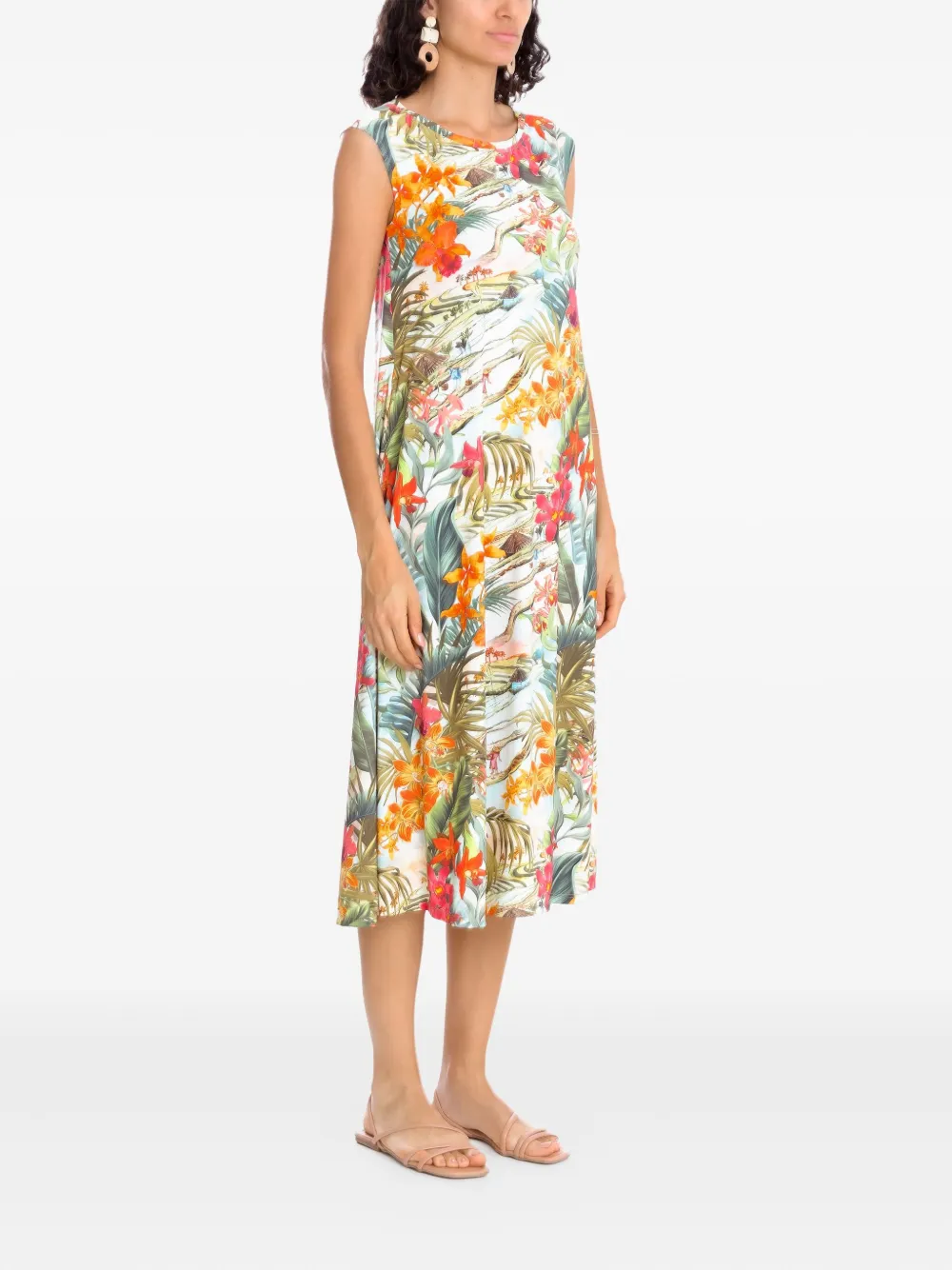 Lygia & Nanny Jurk met bloemenprint Groen