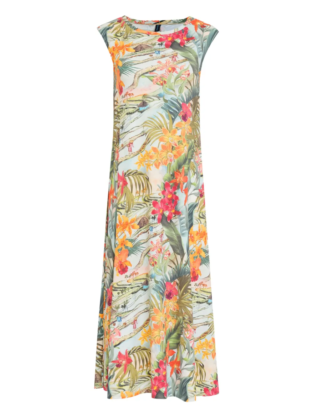 Lygia & Nanny Jurk met bloemenprint Groen