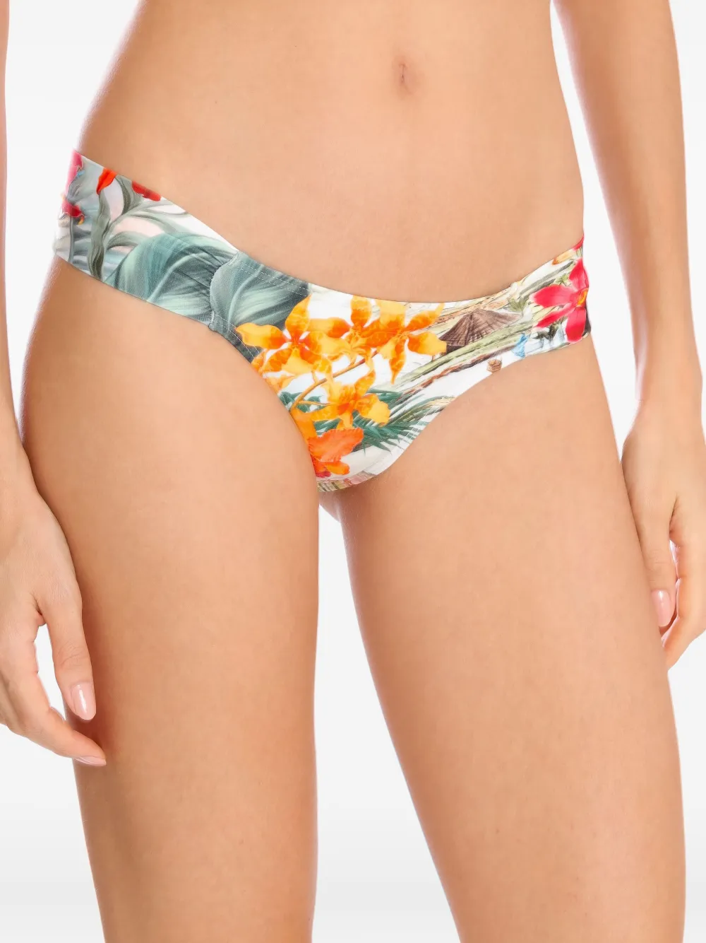 Lygia & Nanny Ritz floral-print bikini bottoms Wit