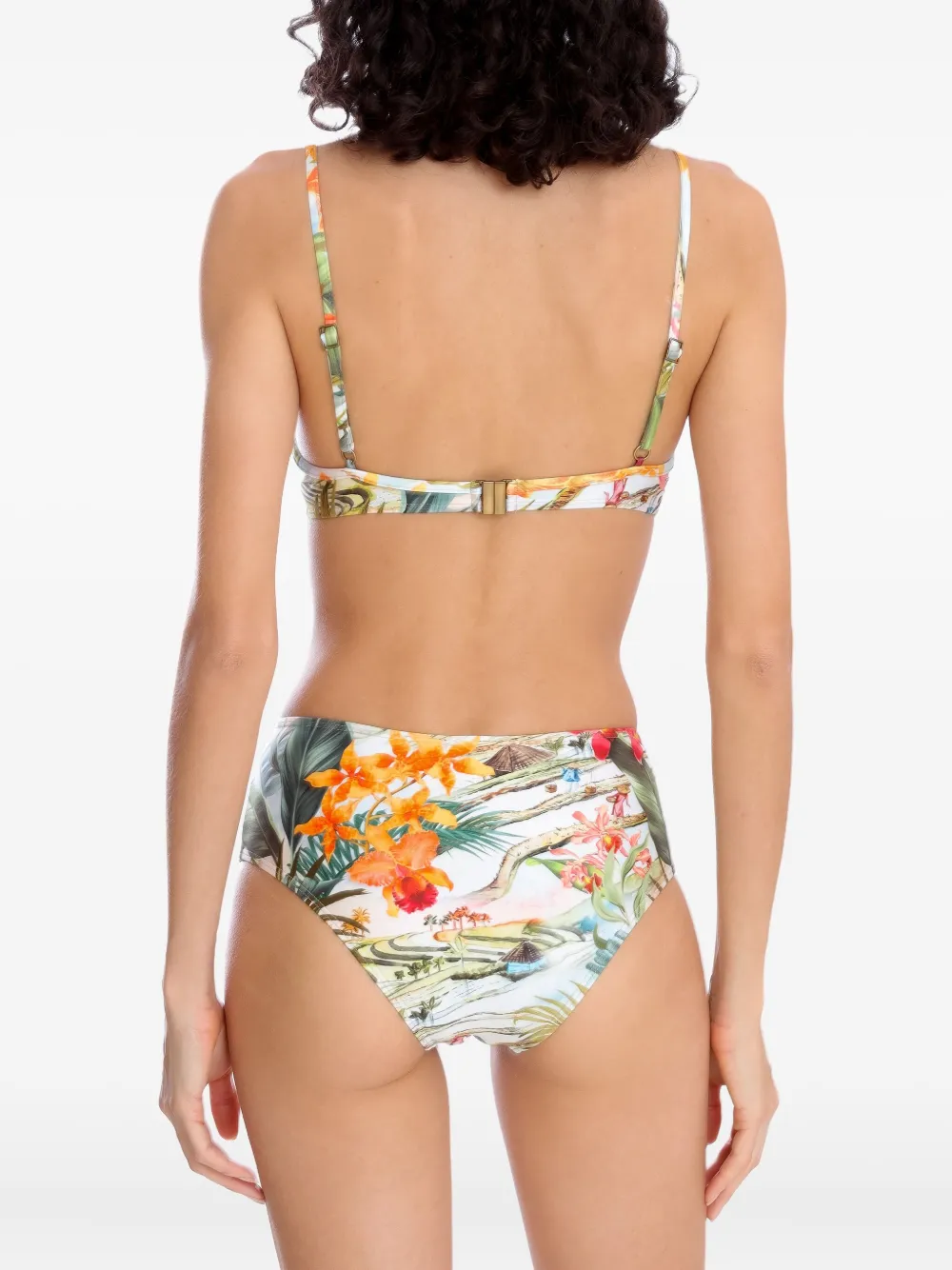 Lygia & Nanny twist-front floral-print bikini Wit