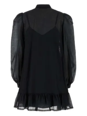 【Weekend Max Mara】ASTER1234 コットン ボイル フレア ドレス Flared cotton voile dress, black | Weekend Max Mara
