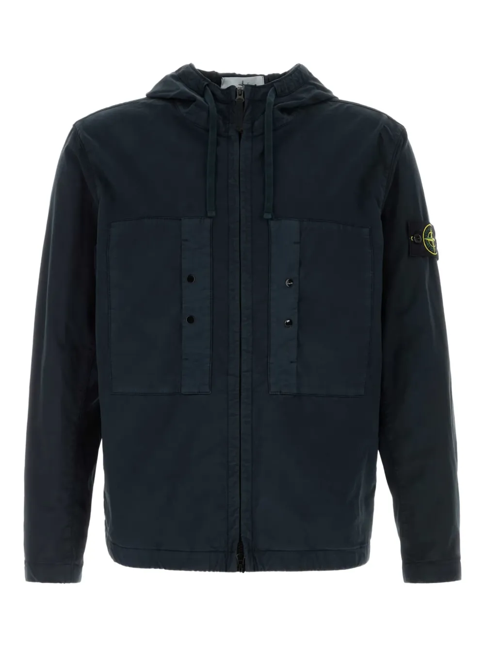 Stone Island Jersey jack met capuchon Blauw