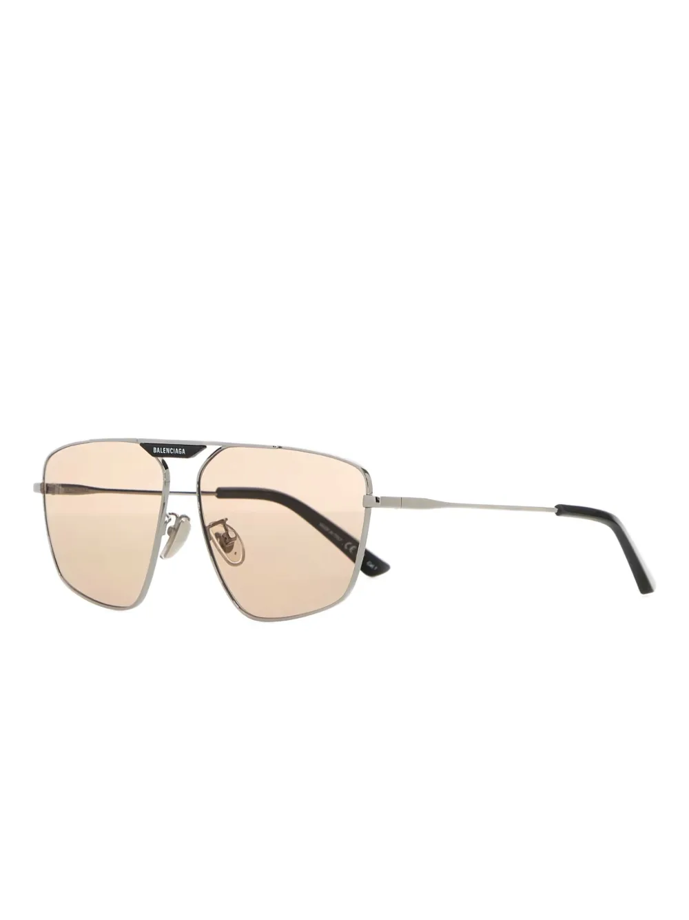 Balenciaga Eyewear Navigator zonnebril met oversized montuur - Zilver