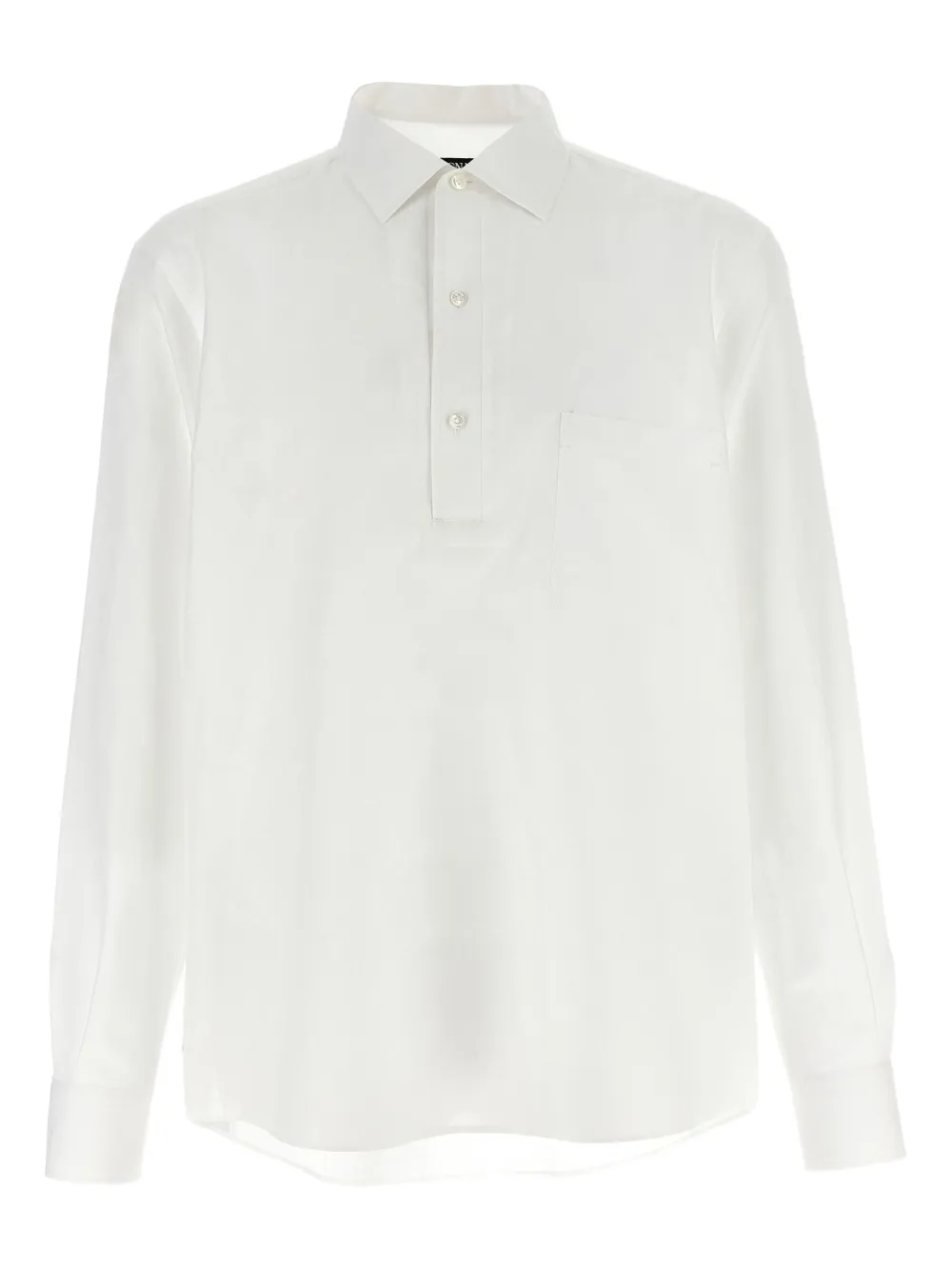 Zegna Langärmeliges Poloshirt | Weiß | Image 1