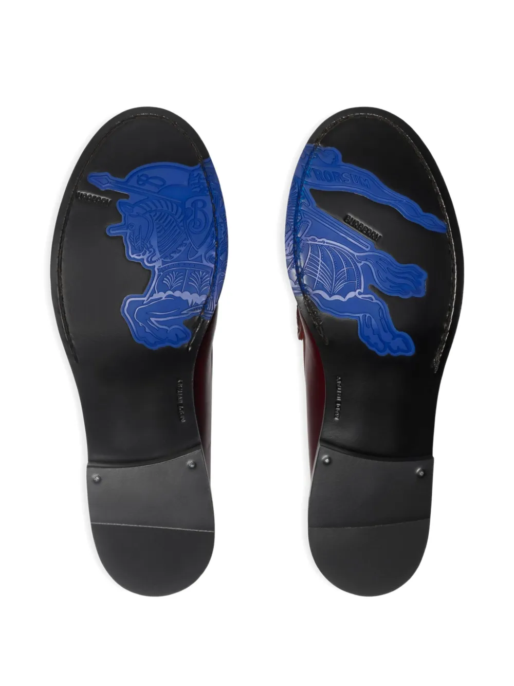Burberry leather cadet loafers Red