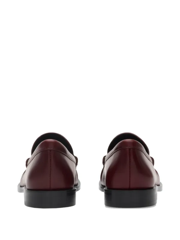 Burberry Leather Cadet Loafers | Red | FARFETCH
