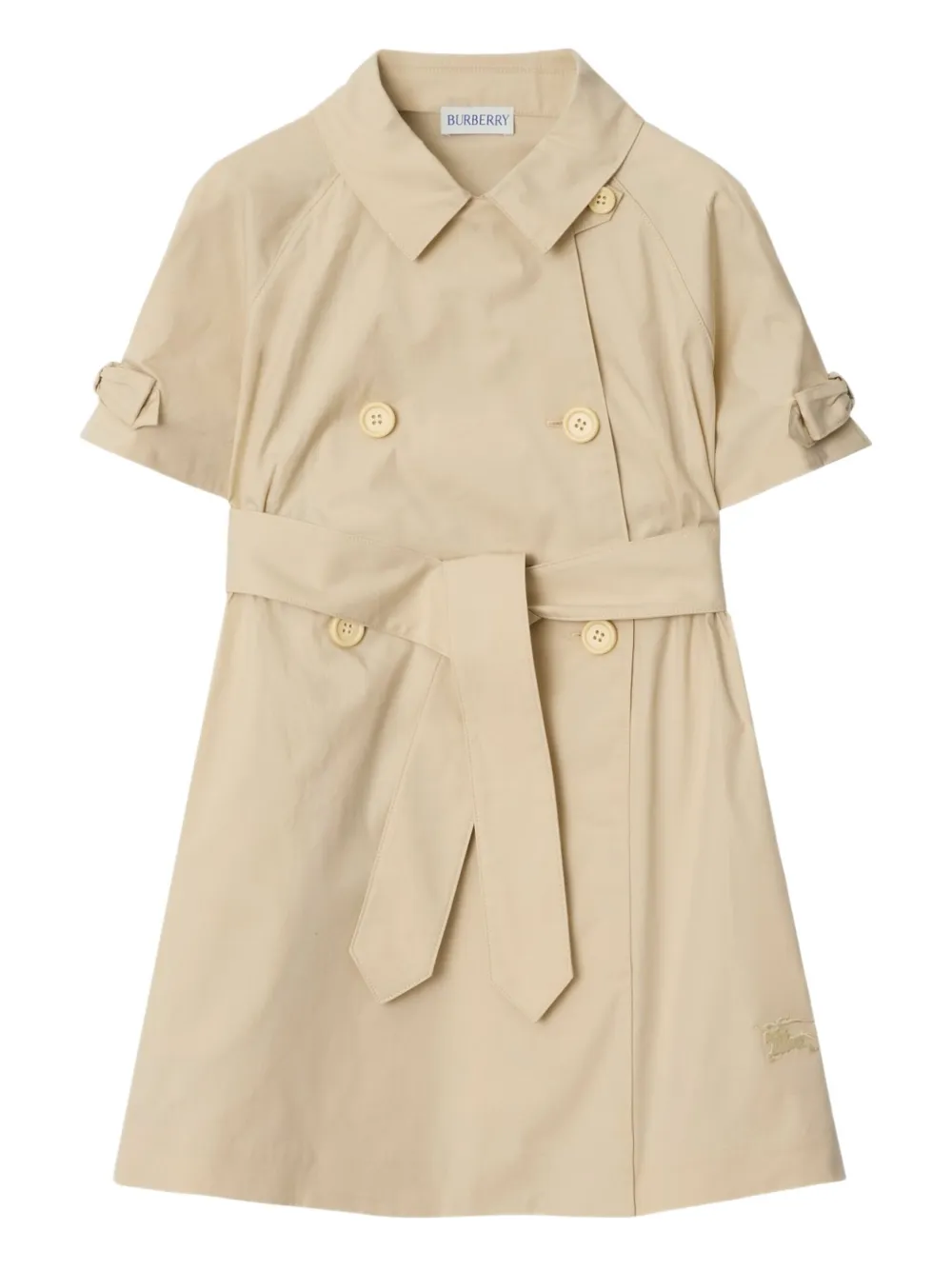 Burberry Kids Jurk met ceintuur Beige