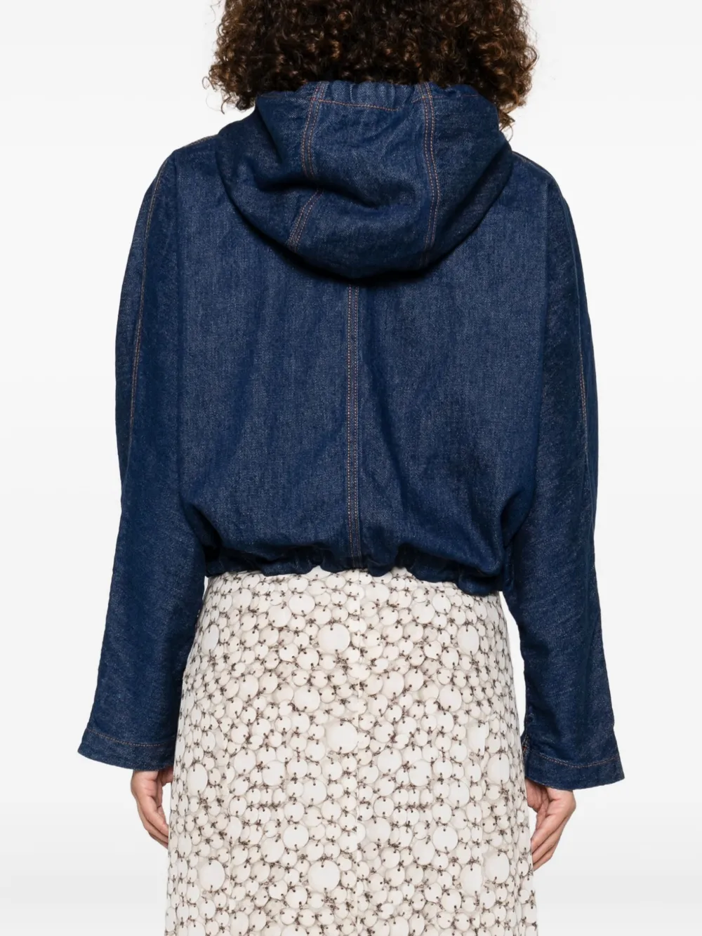 Fiorucci Spijkerjack met capuchon Blauw