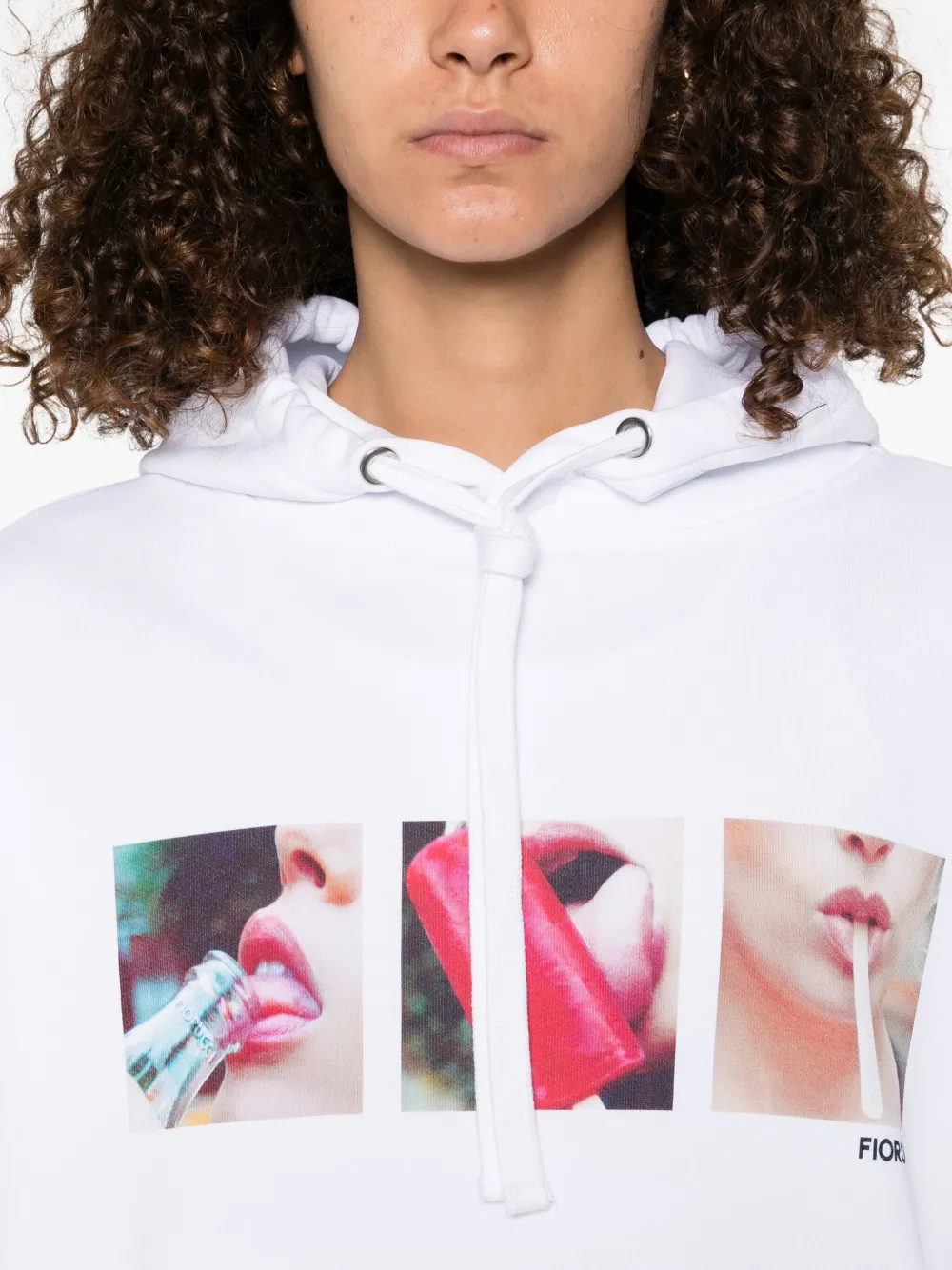 Fiorucci Hoodie met print Wit