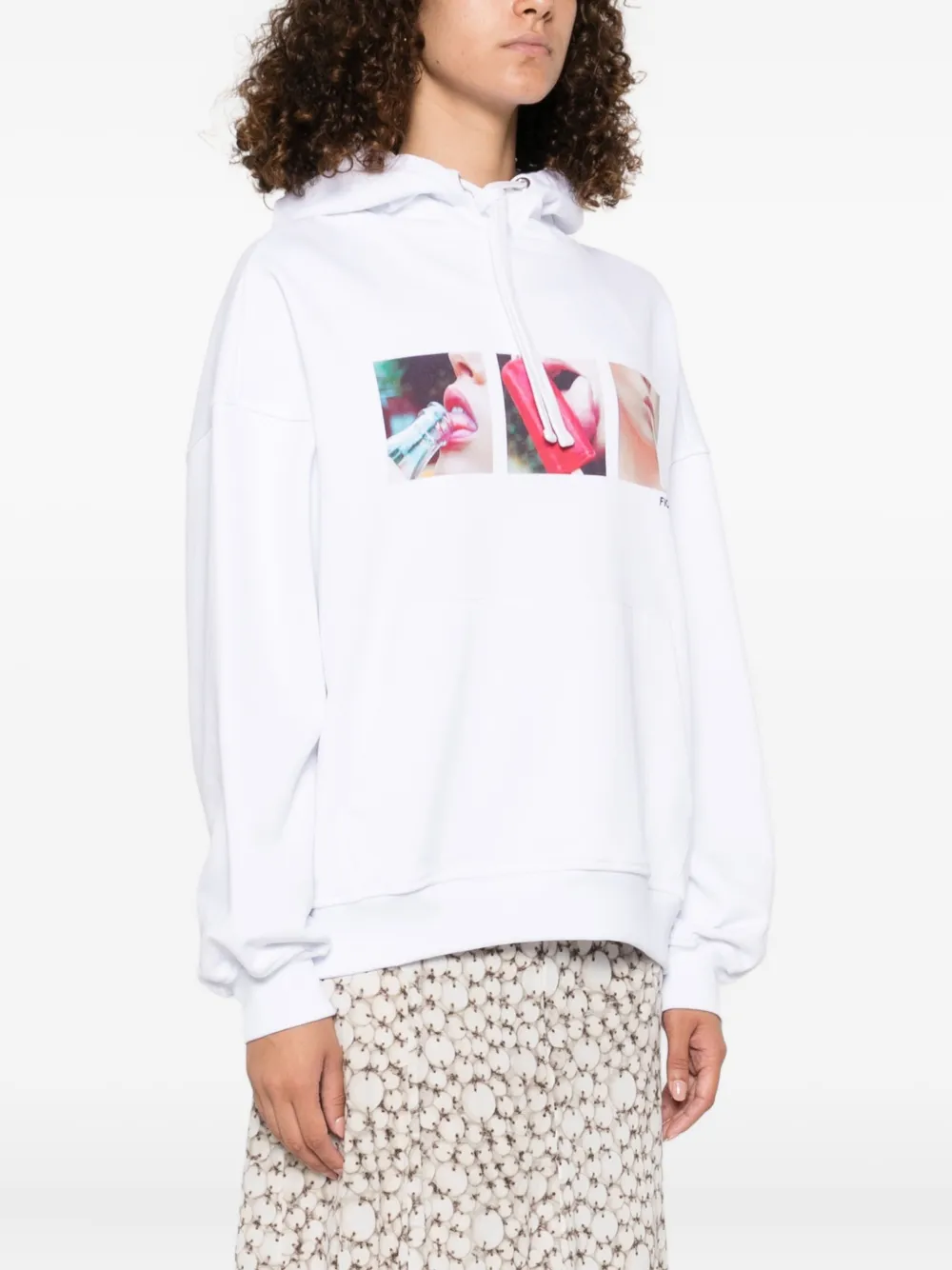 Fiorucci Hoodie met print Wit