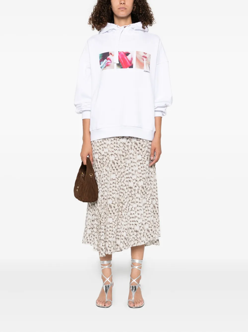 Fiorucci Hoodie met print Wit