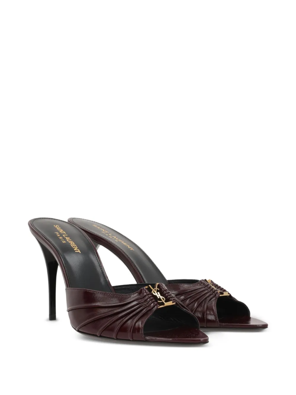 Saint Laurent 90mm Babylone mules Red