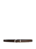 KHAITE Luna Belt in Umber Leather with Silver - 735
