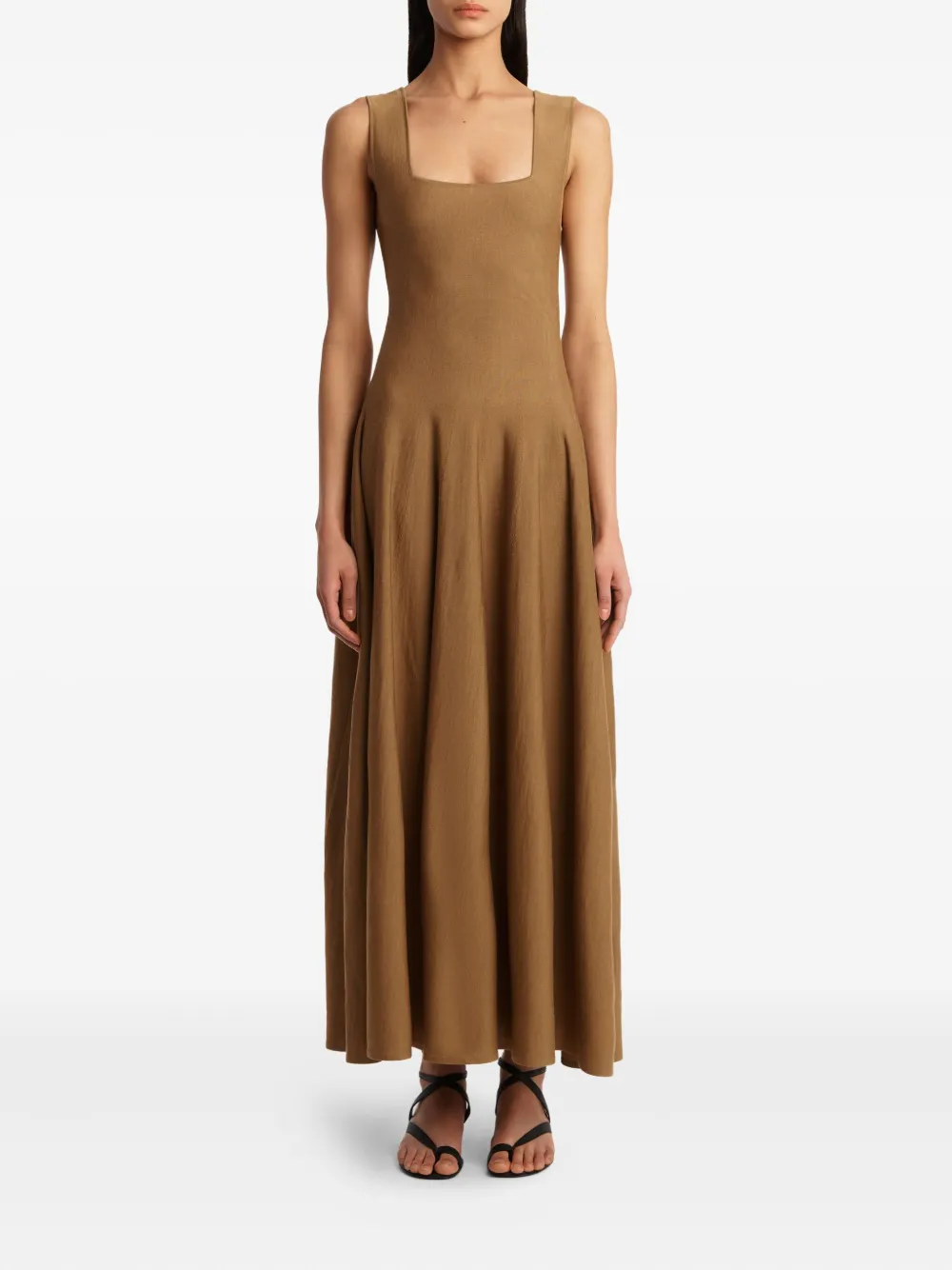 KHAITE Jodie jurk Bruin