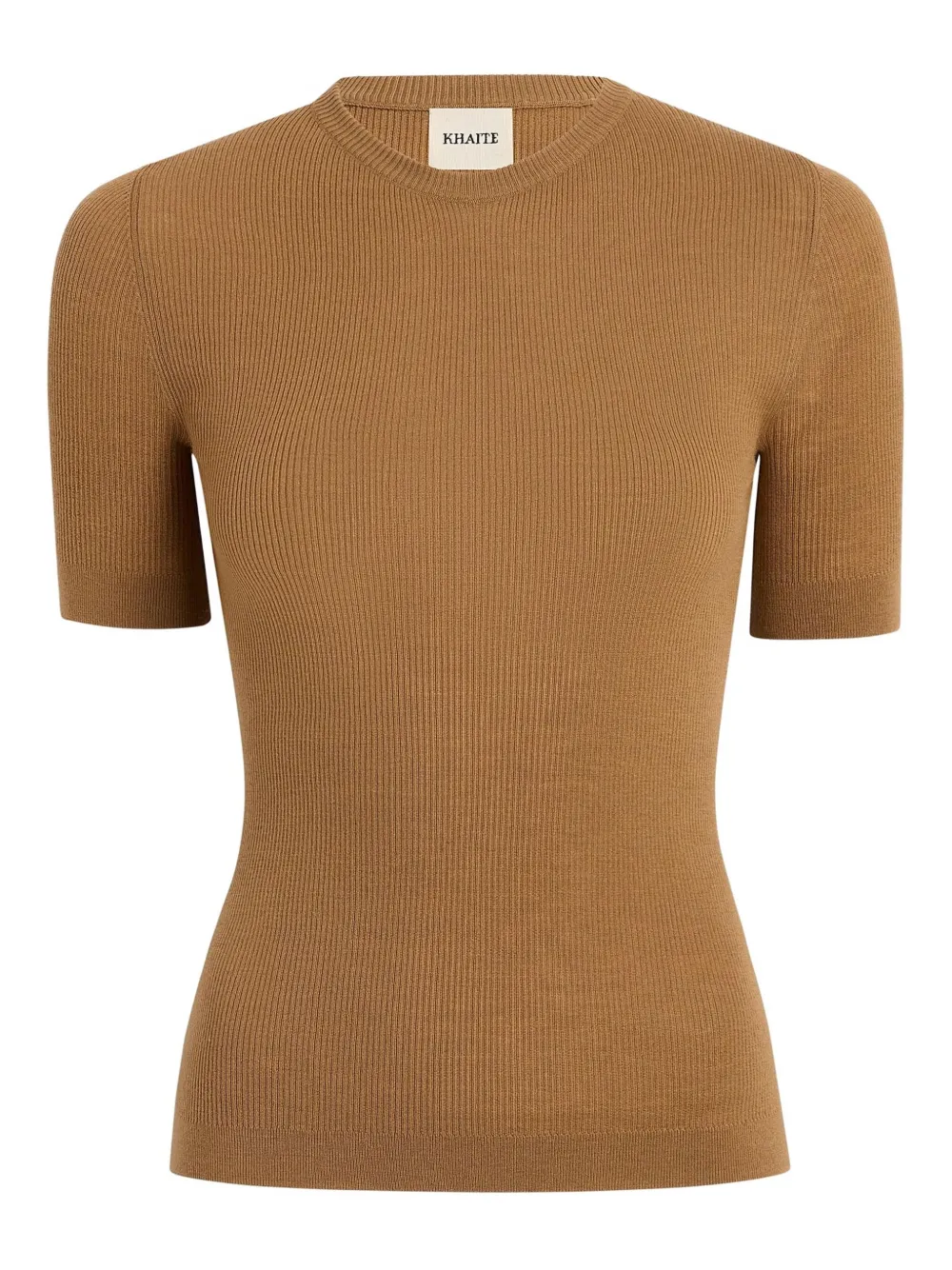 KHAITE Celina ribbed T-shirt | Brown | Image 1