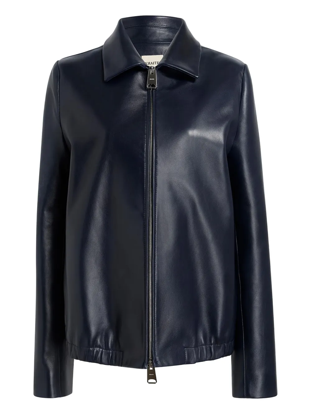 Khaite Jackson Zip Leather Jacket In Black
